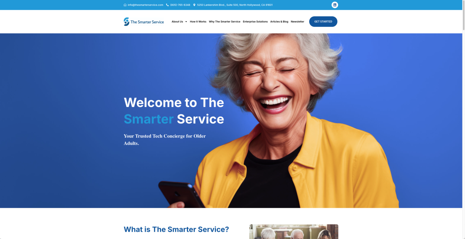 District Consulting + The Smarter Service Website Design Sample